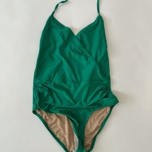 J CREW NWOT Kelly Green Wrap Swim Suit
